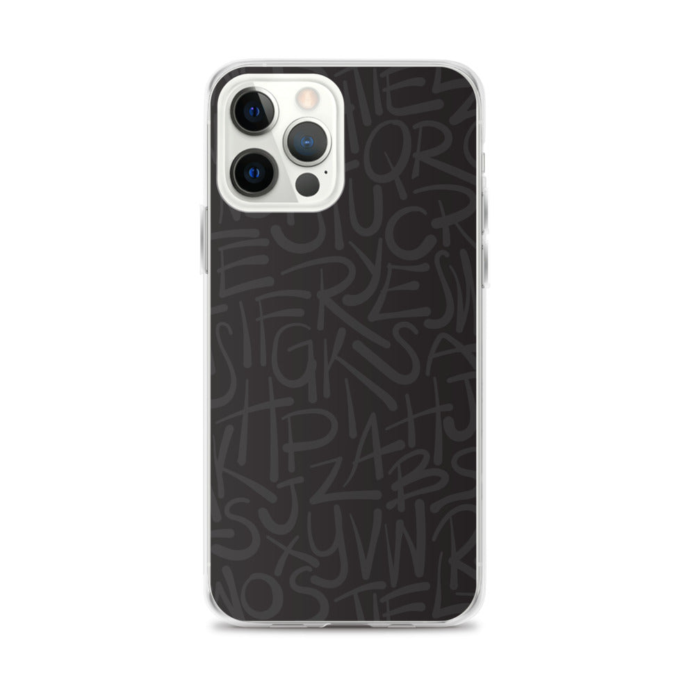 Dark Alphabet - Sustainably Made iPhone Case