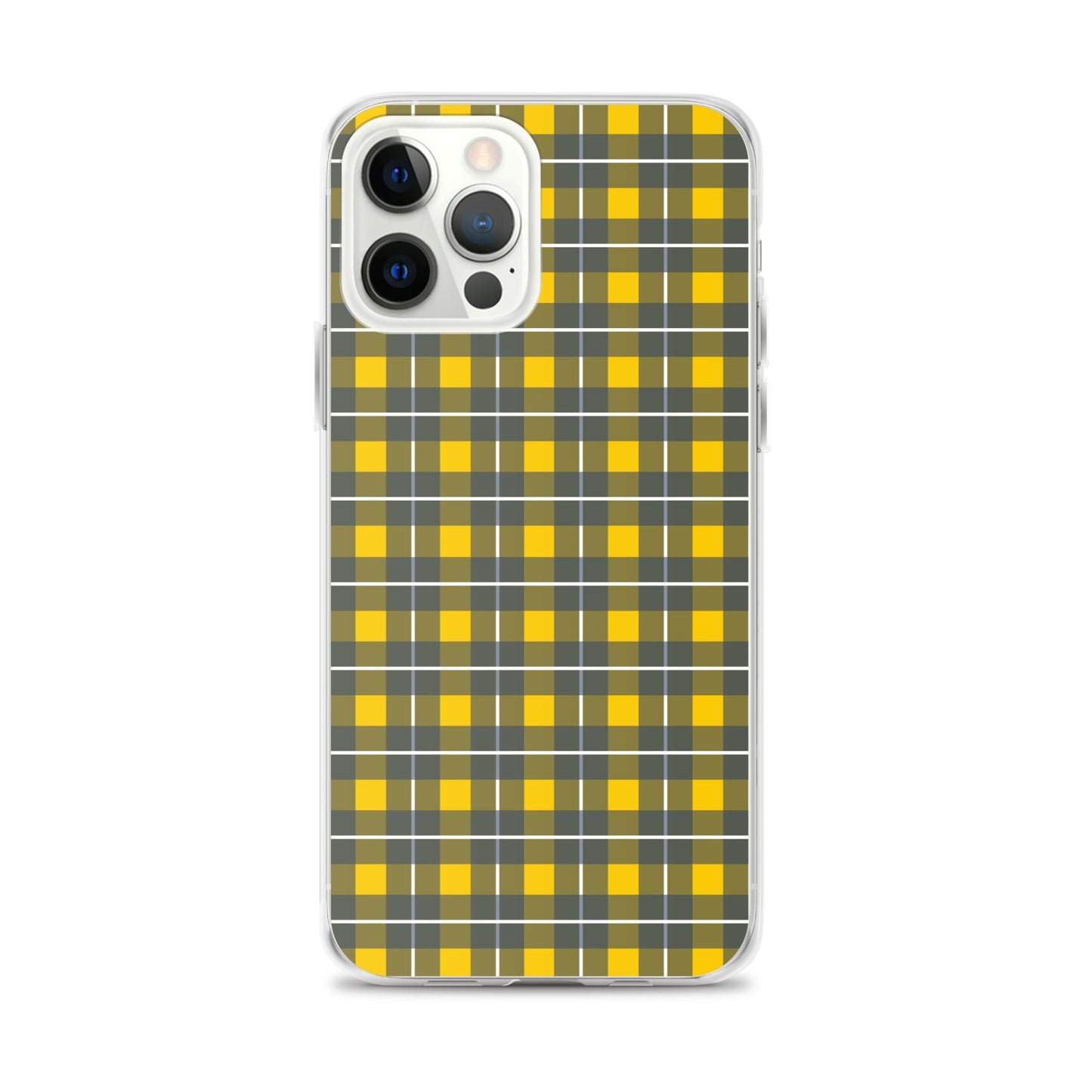 Yellow tartan - Inspired By Harry Styles - Sustainably Made Clear Case for iPhone®
