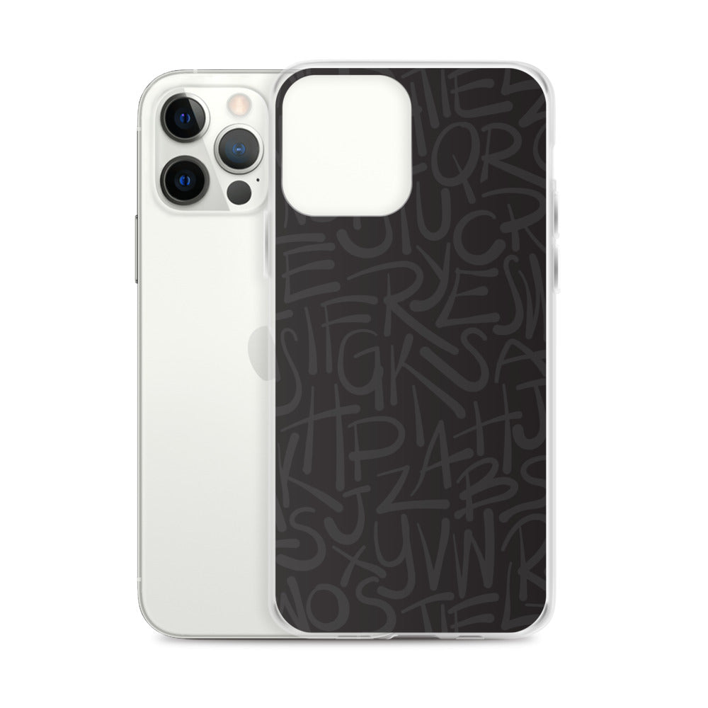 Dark Alphabet - Sustainably Made iPhone Case