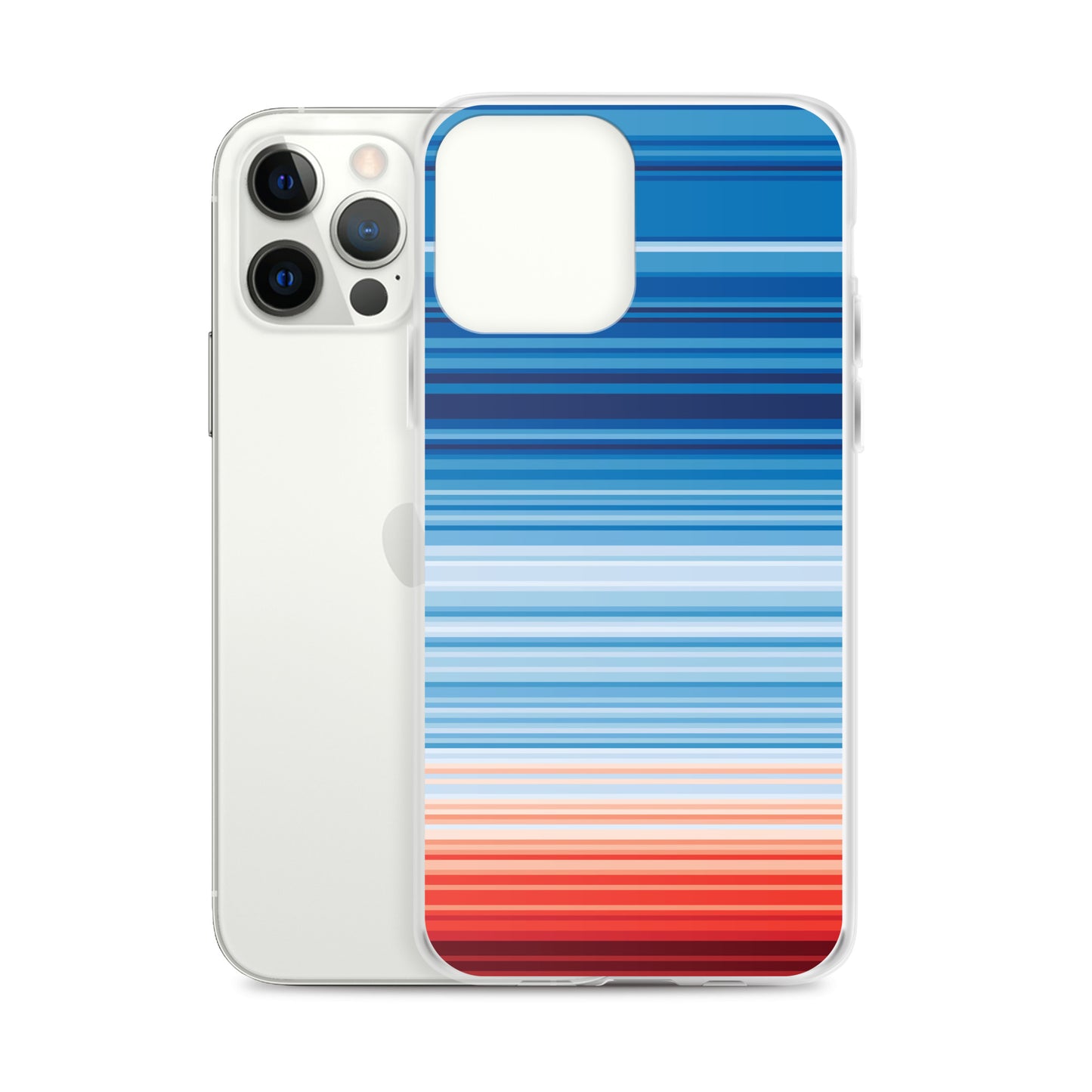 Climate Change Global Warming Stripes - Sustainably Made iPhone Case