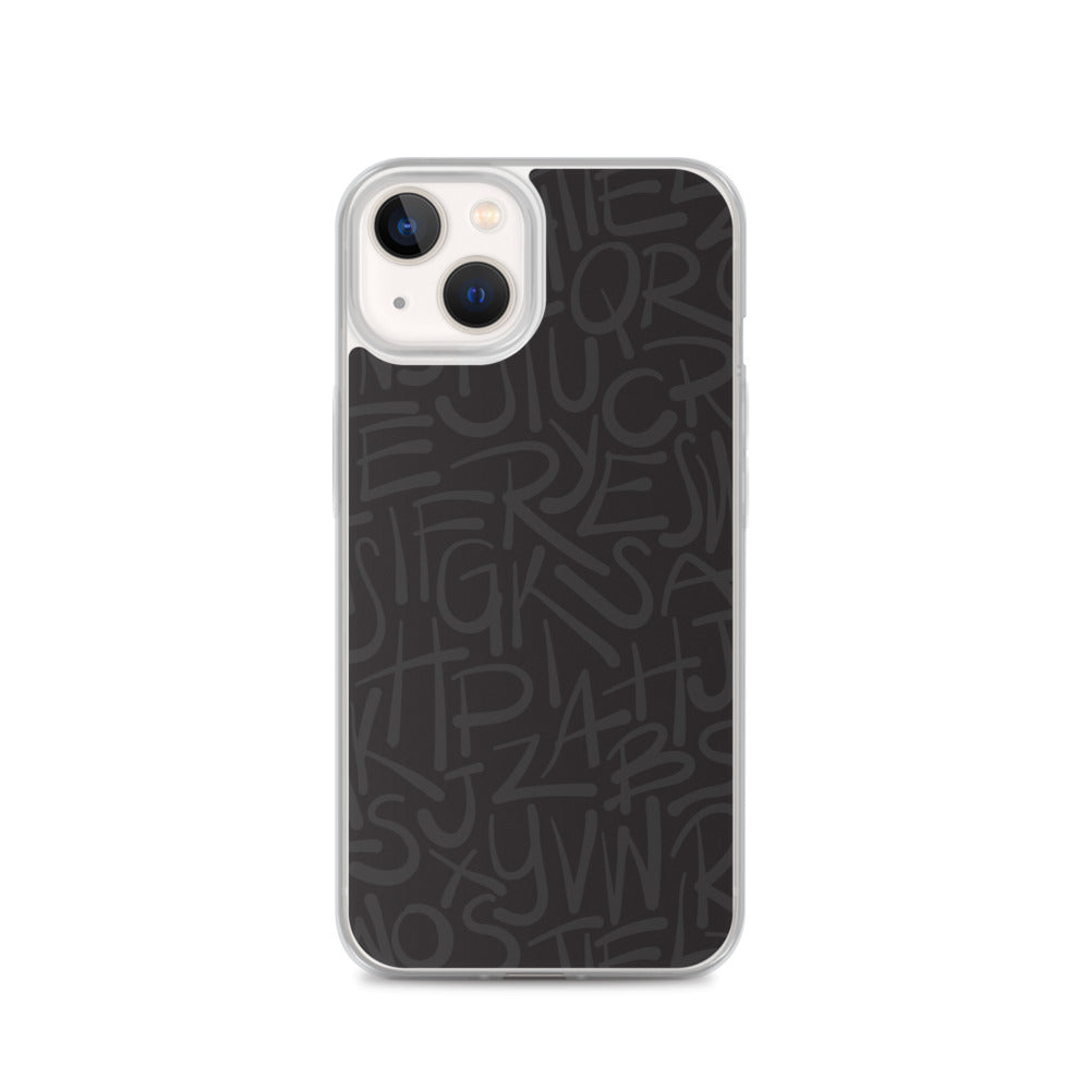 Dark Alphabet - Sustainably Made iPhone Case