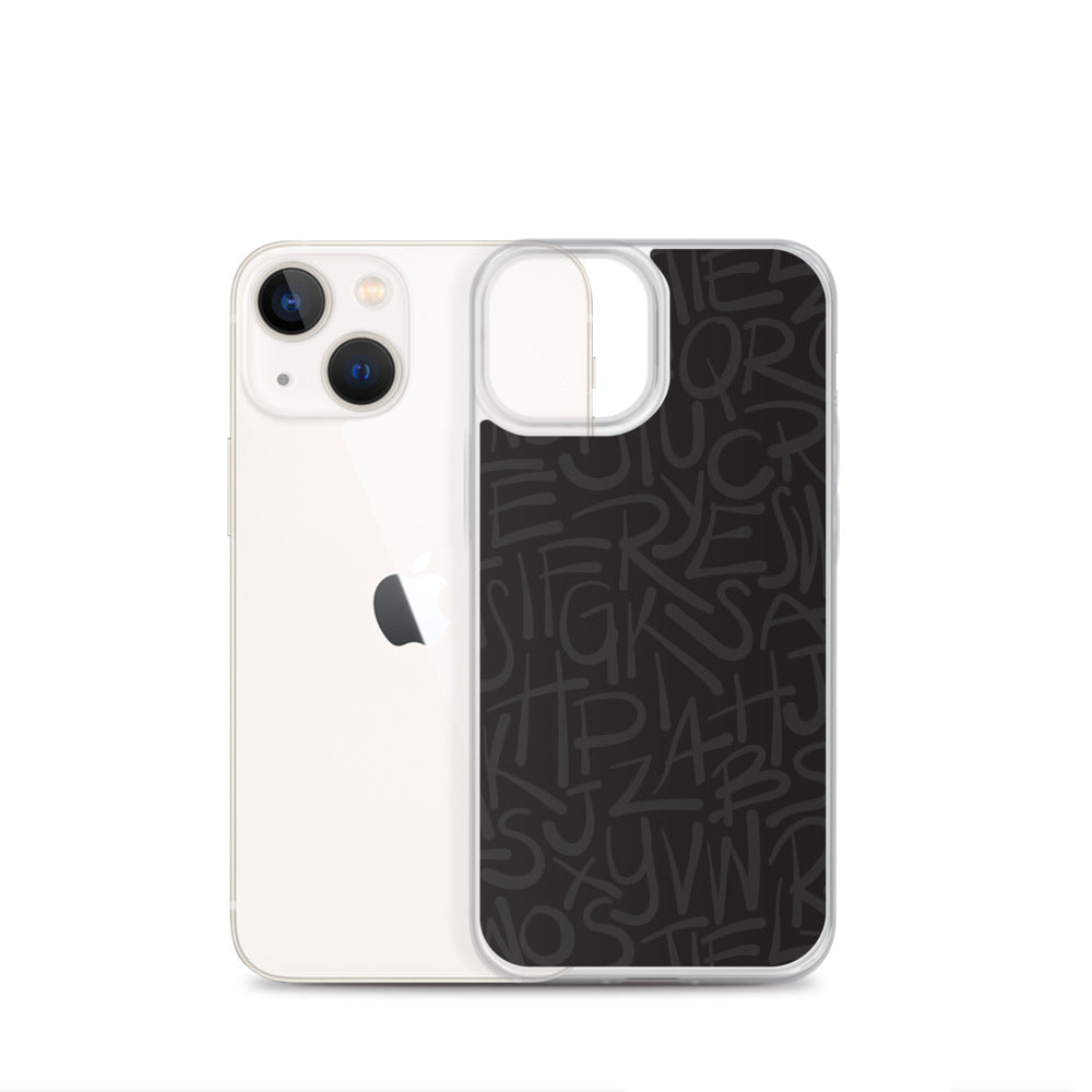 Dark Alphabet - Sustainably Made iPhone Case