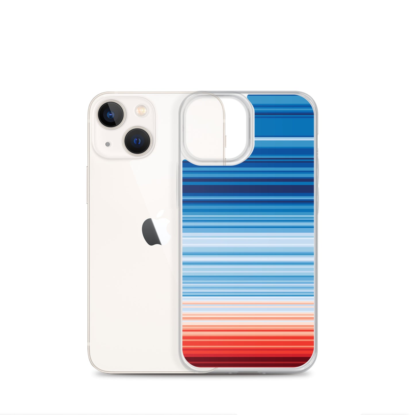 Climate Change Global Warming Stripes - Sustainably Made iPhone Case