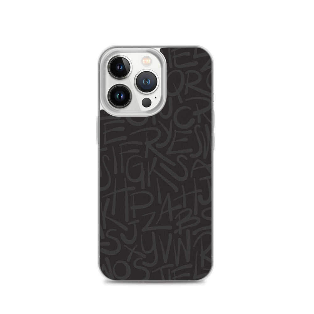 Dark Alphabet - Sustainably Made iPhone Case