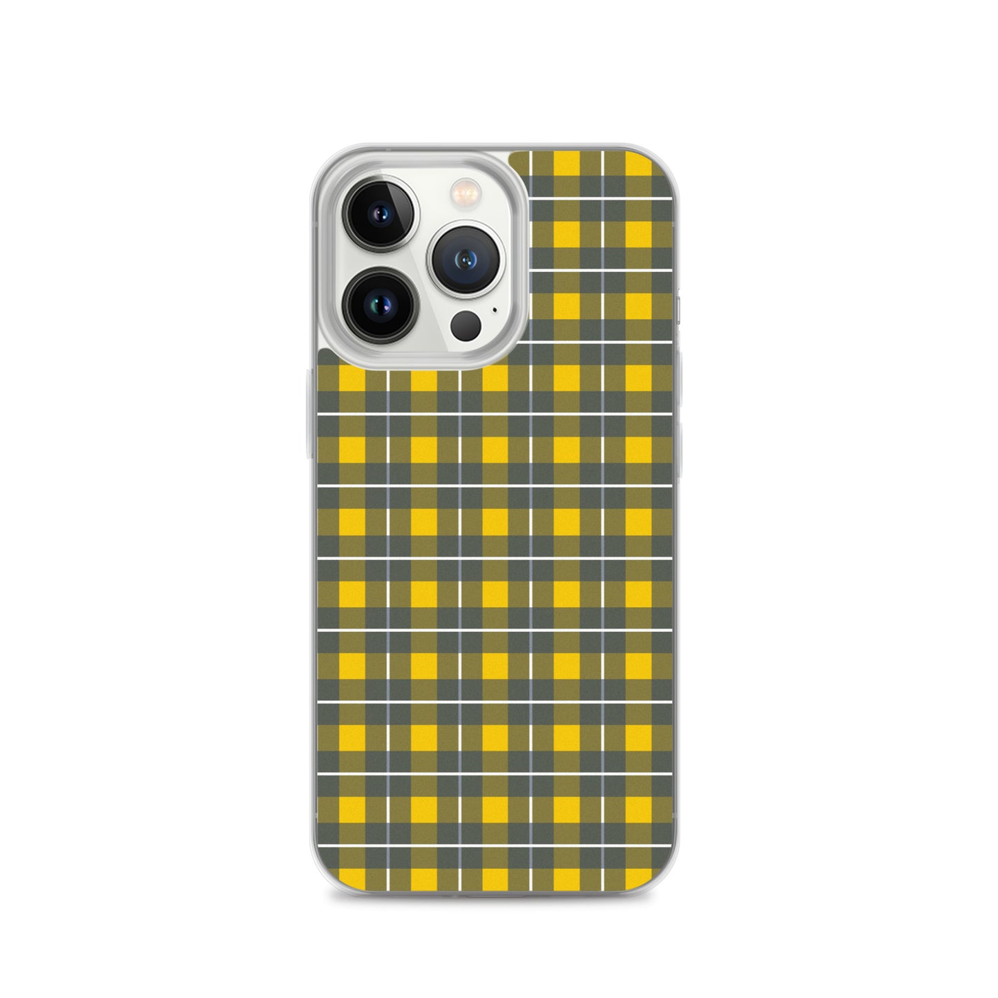 Yellow tartan - Inspired By Harry Styles - Sustainably Made Clear Case for iPhone®