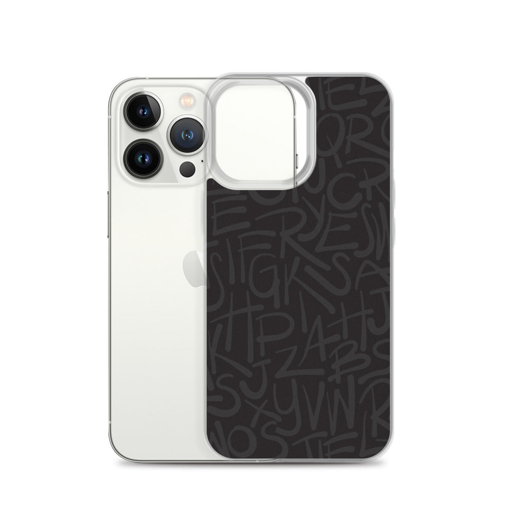 Dark Alphabet - Sustainably Made iPhone Case