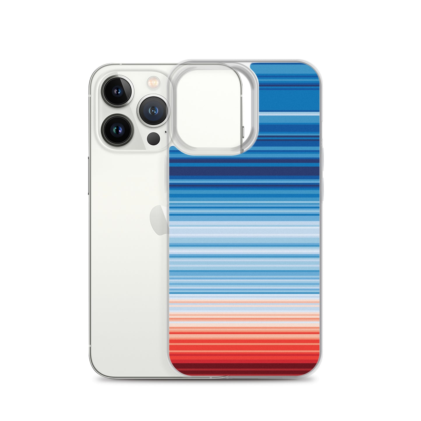 Climate Change Global Warming Stripes - Sustainably Made iPhone Case
