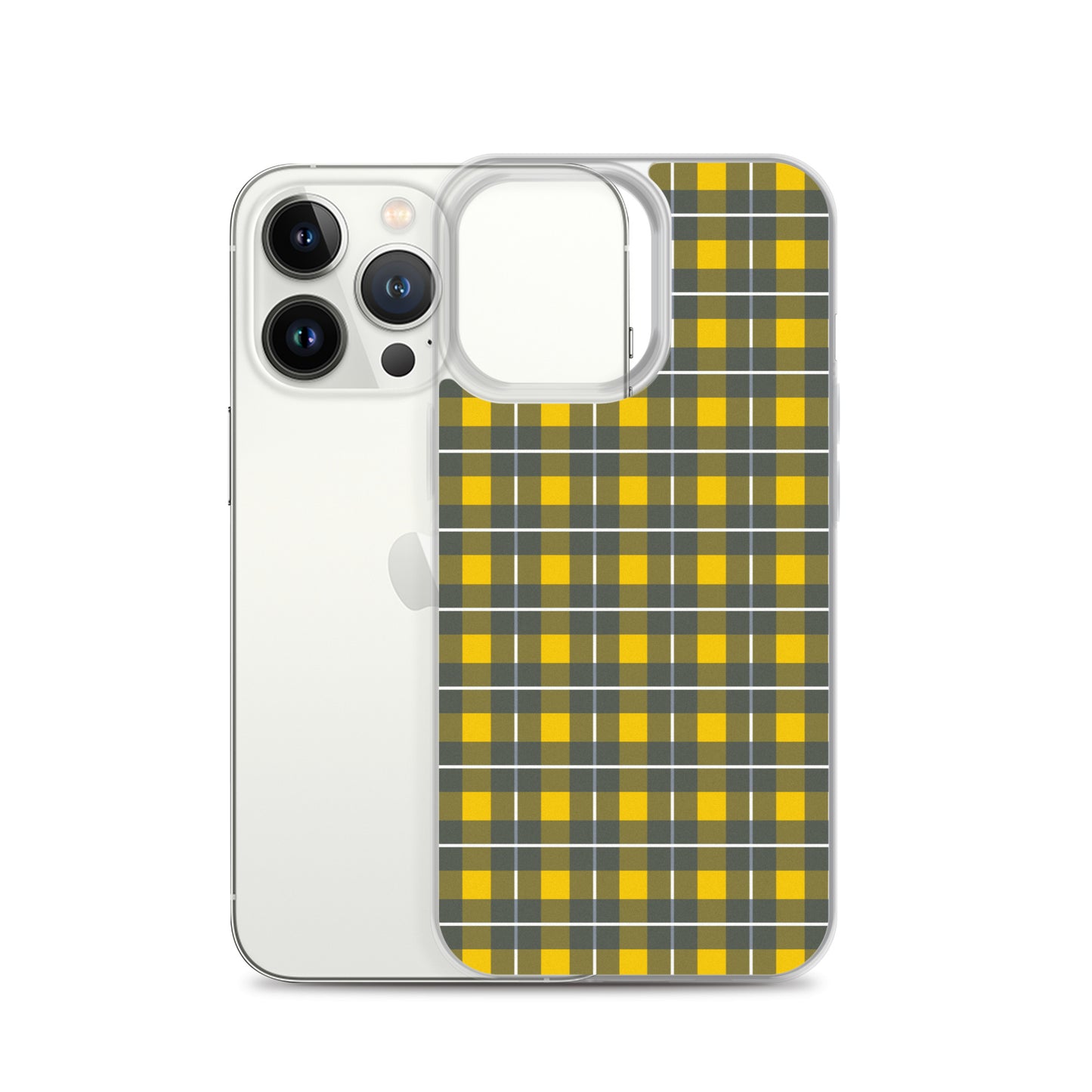 Yellow tartan - Inspired By Harry Styles - Sustainably Made Clear Case for iPhone®