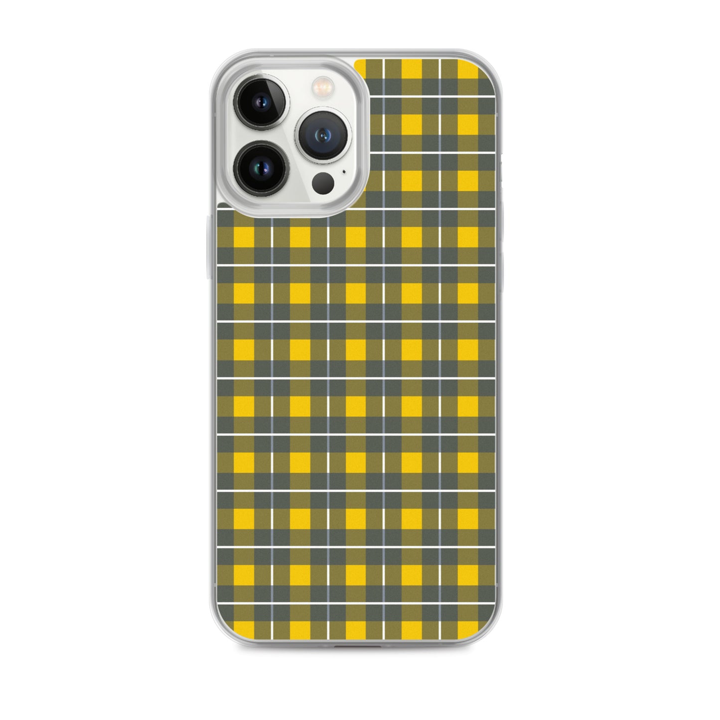 Yellow tartan - Inspired By Harry Styles - Sustainably Made Clear Case for iPhone®