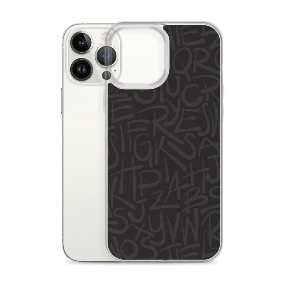 Dark Alphabet - Sustainably Made iPhone Case