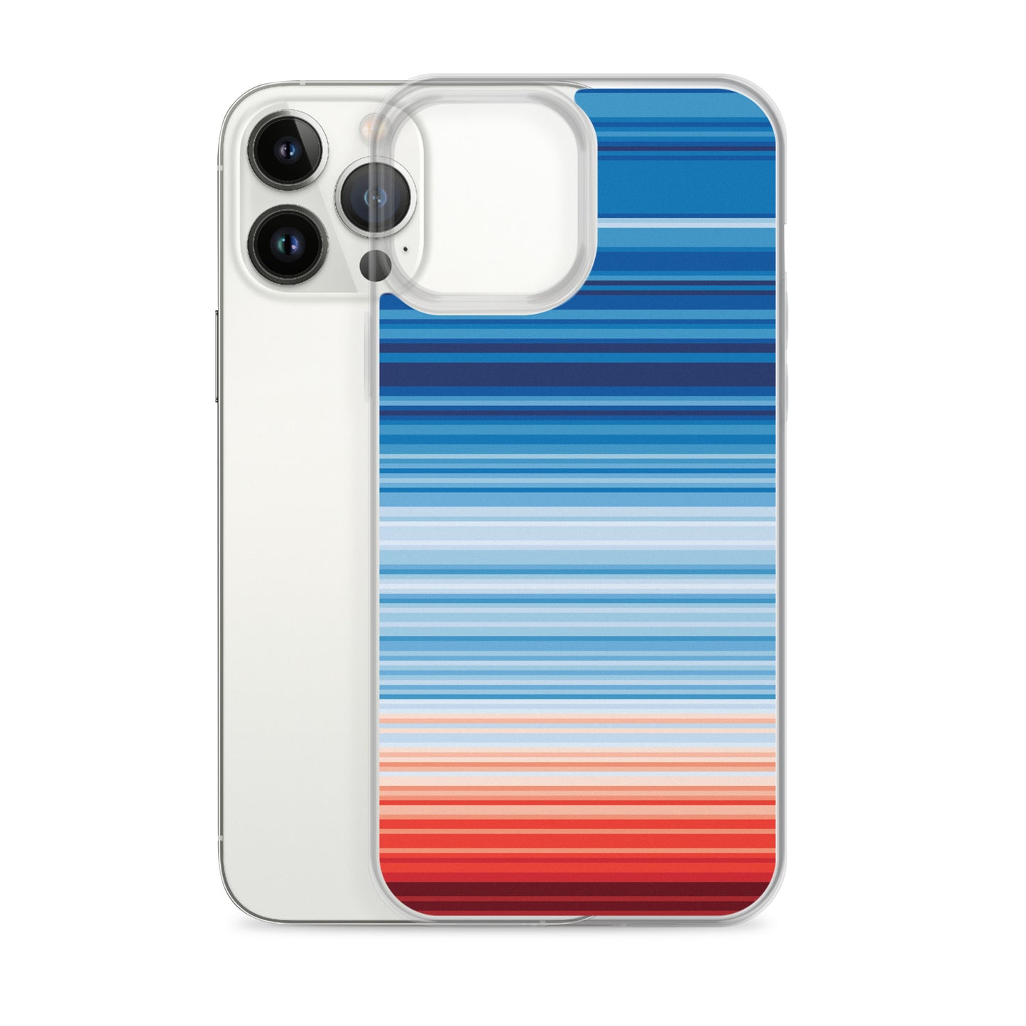 Climate Change Global Warming Stripes - Sustainably Made iPhone Case