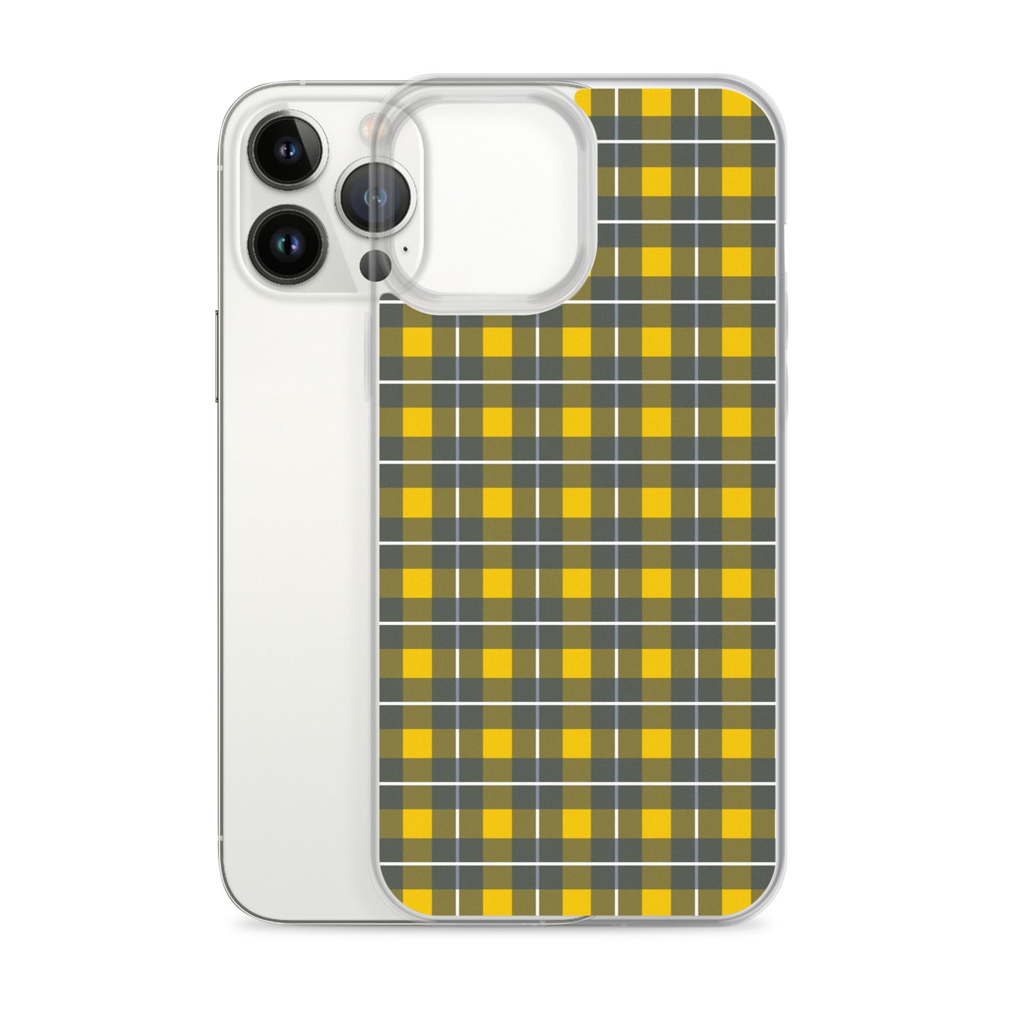Yellow tartan - Inspired By Harry Styles - Sustainably Made Clear Case for iPhone®