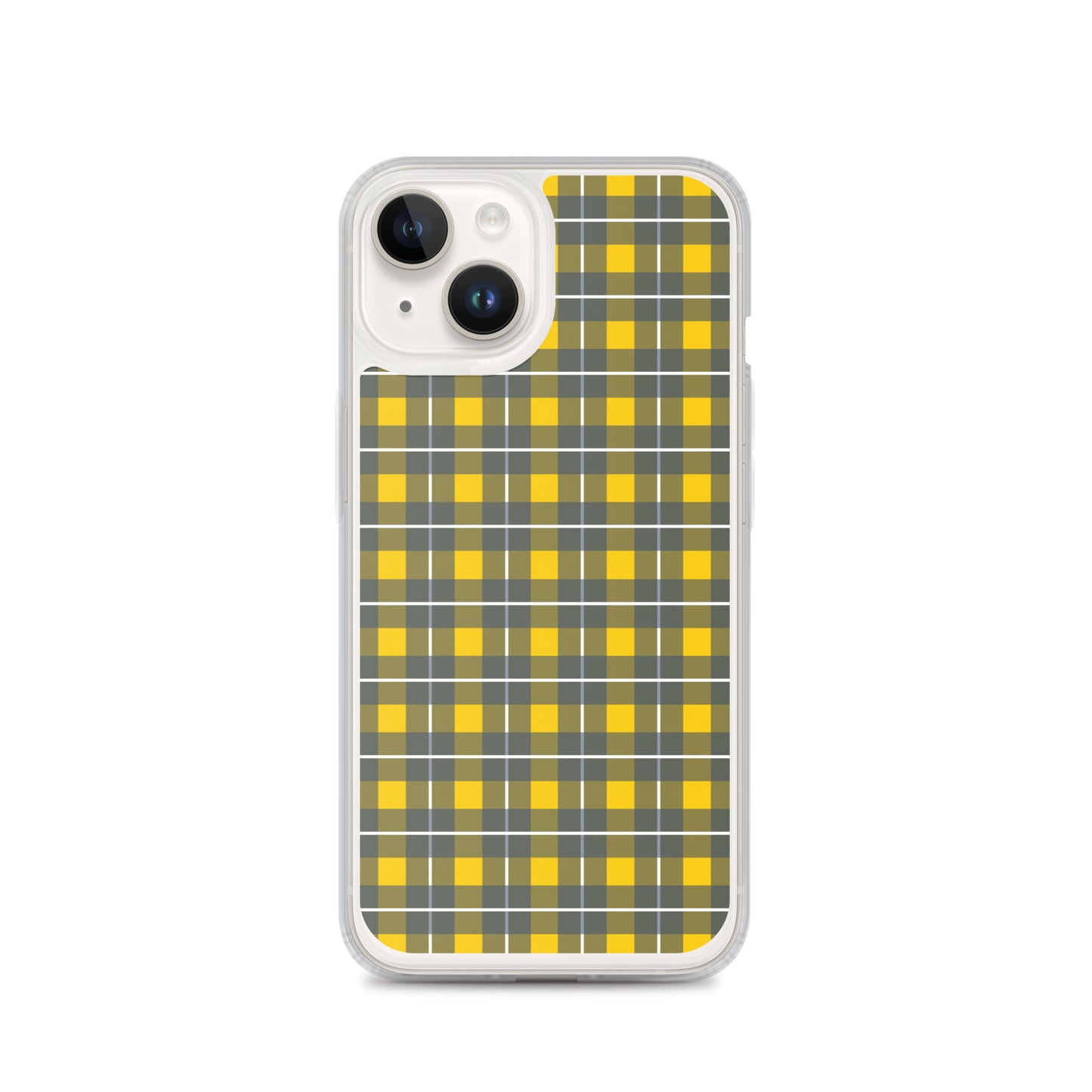 Yellow tartan - Inspired By Harry Styles - Sustainably Made Clear Case for iPhone®
