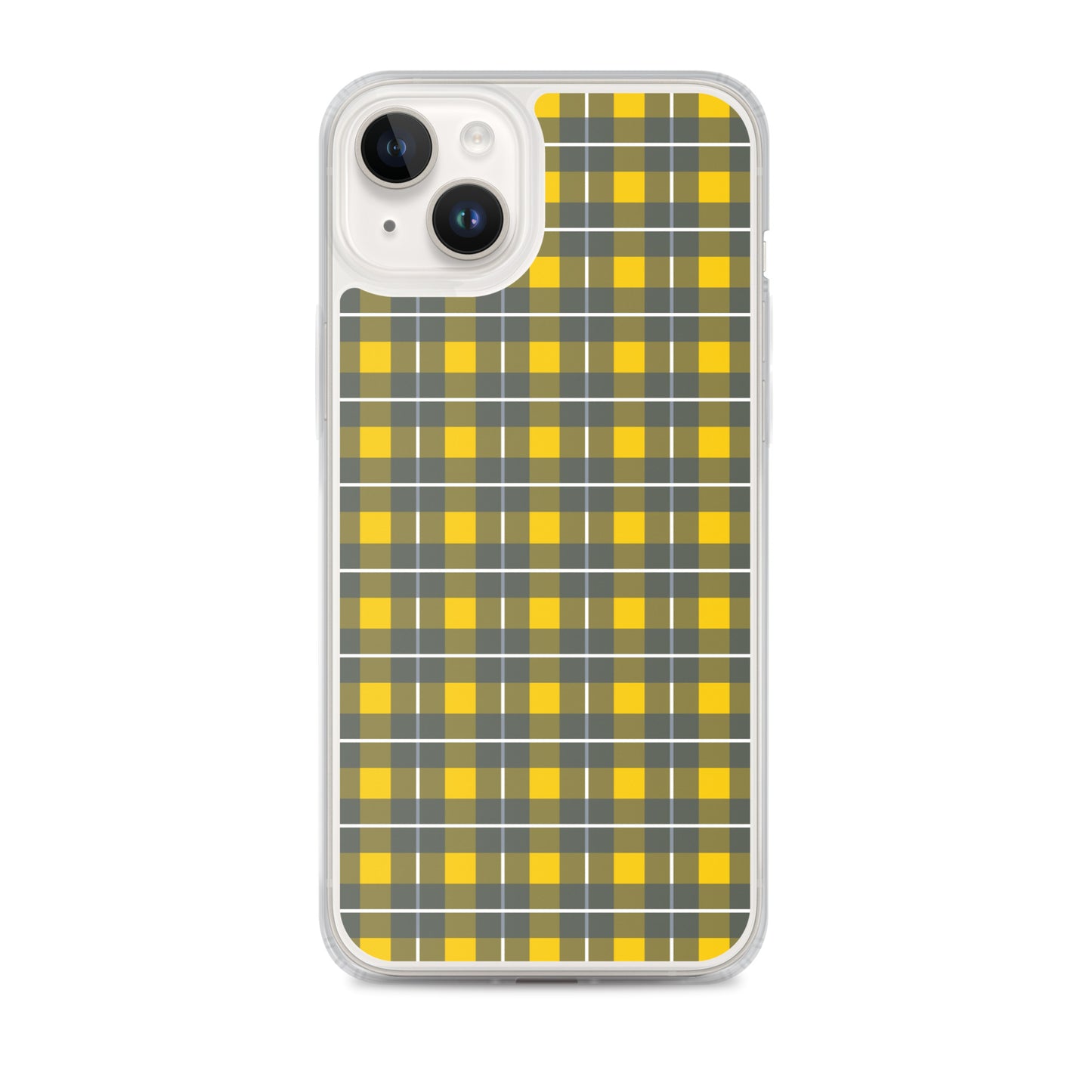 Yellow tartan - Inspired By Harry Styles - Sustainably Made Clear Case for iPhone®