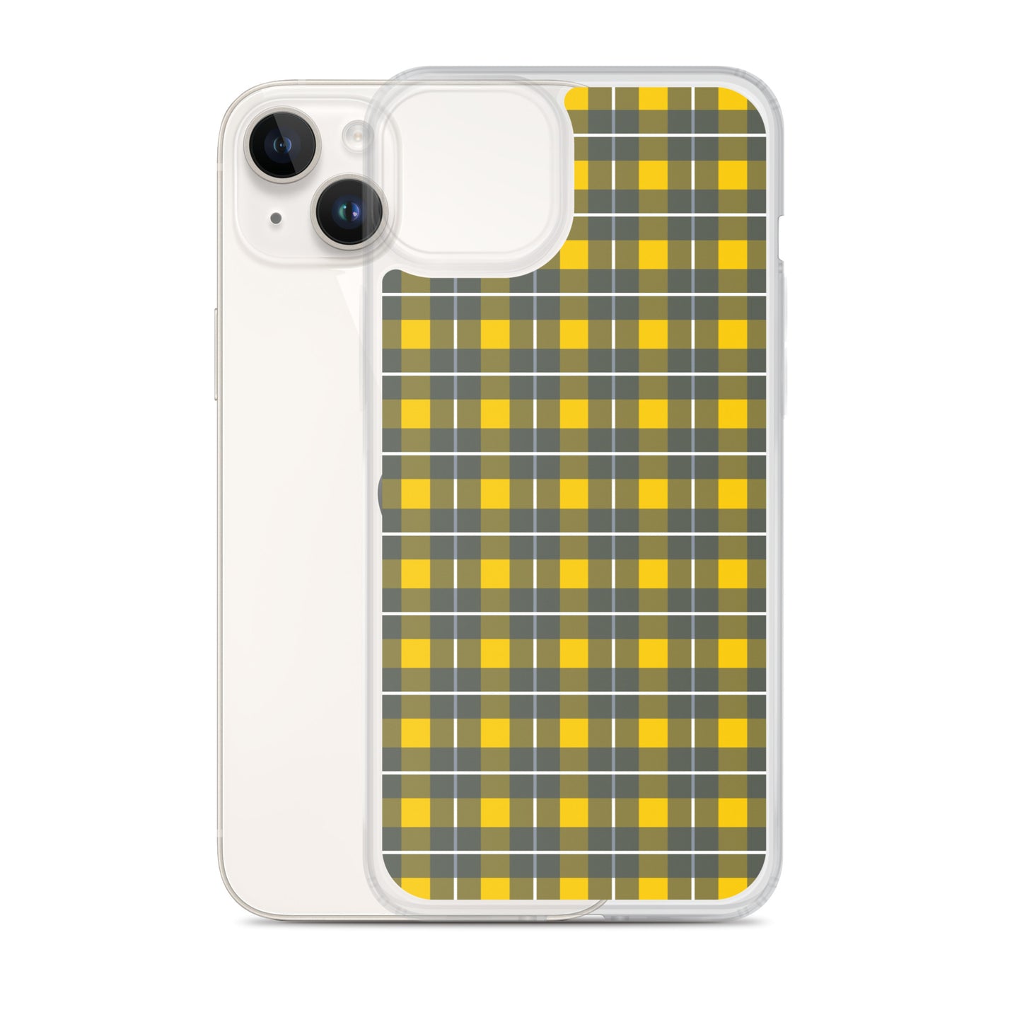 Yellow tartan - Inspired By Harry Styles - Sustainably Made Clear Case for iPhone®