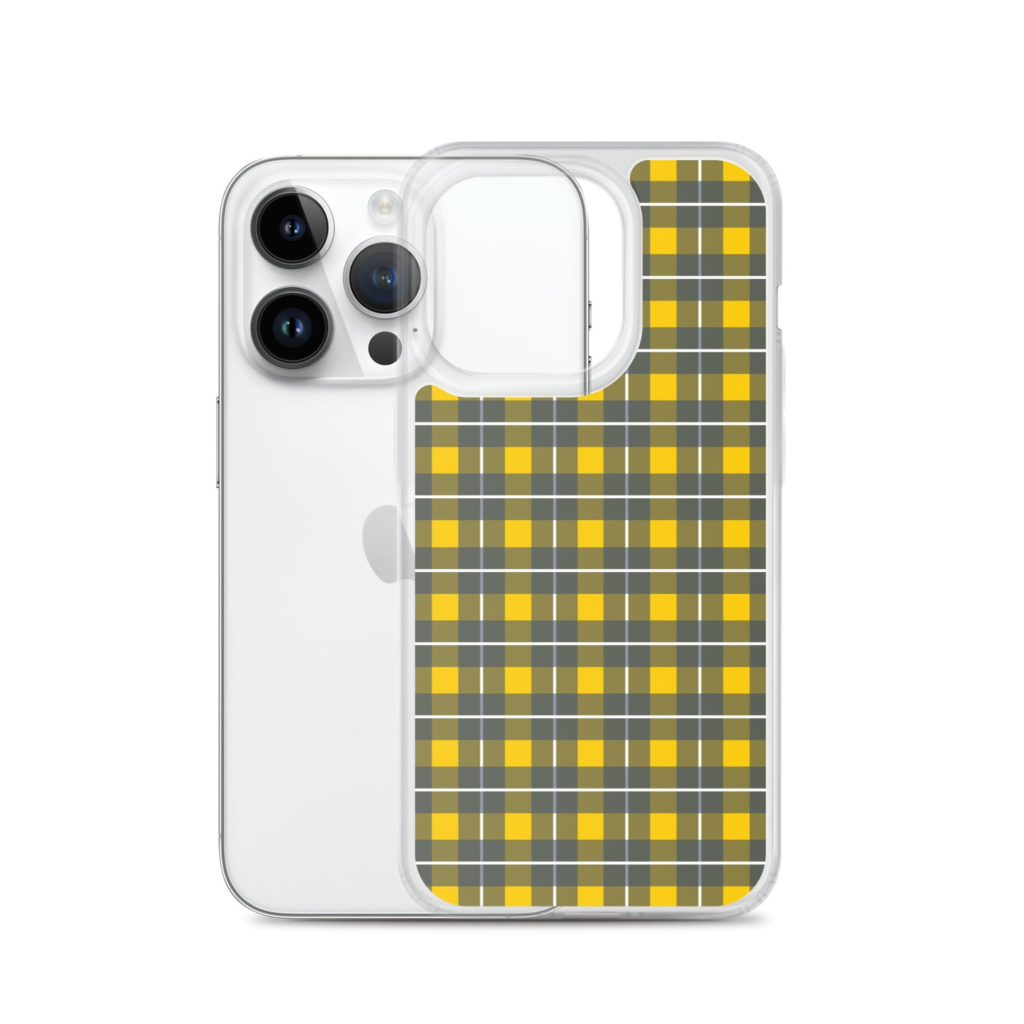 Yellow tartan - Inspired By Harry Styles - Sustainably Made Clear Case for iPhone®