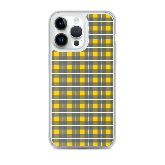 Yellow tartan - Inspired By Harry Styles - Sustainably Made Clear Case for iPhone®