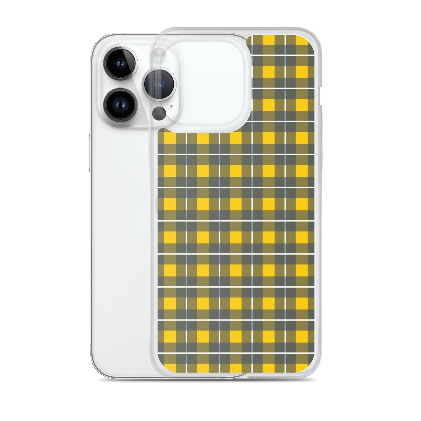 Yellow tartan - Inspired By Harry Styles - Sustainably Made Clear Case for iPhone®