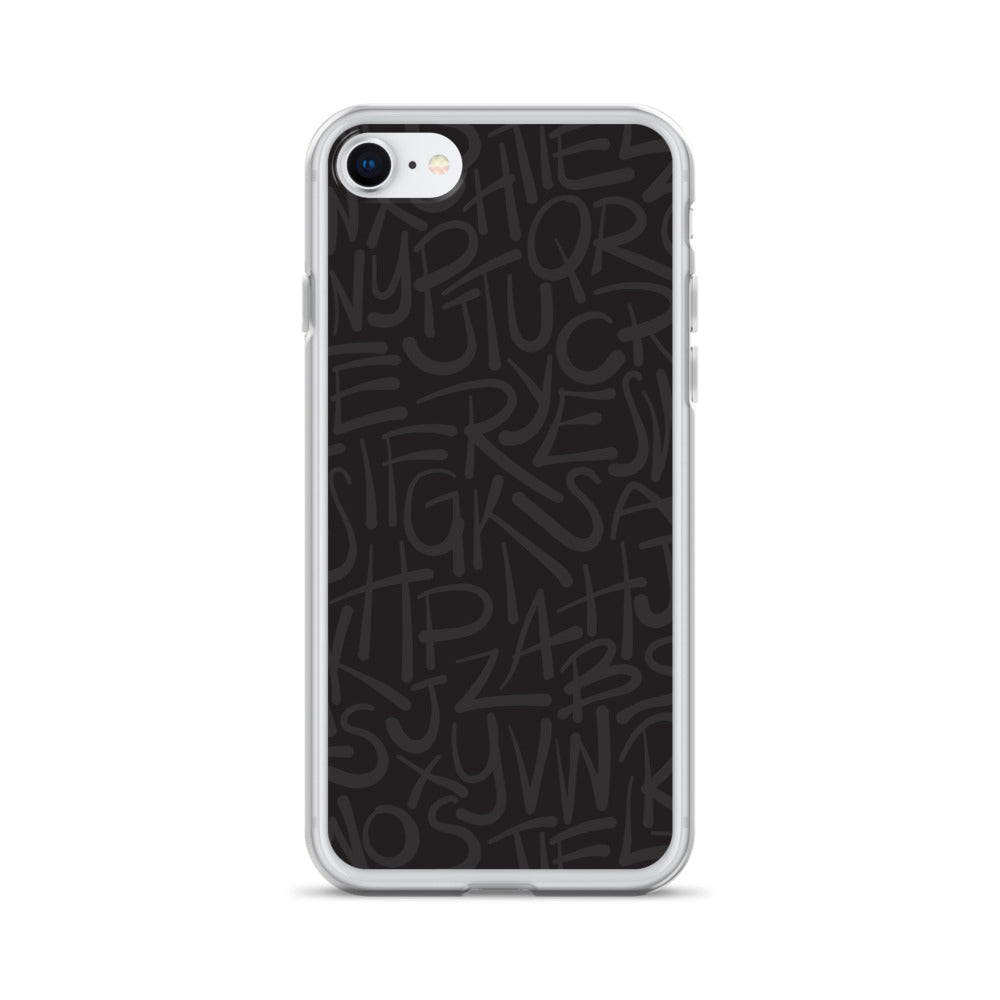 Dark Alphabet - Sustainably Made iPhone Case