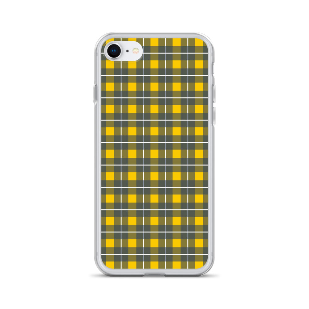 Yellow tartan - Inspired By Harry Styles - Sustainably Made Clear Case for iPhone®
