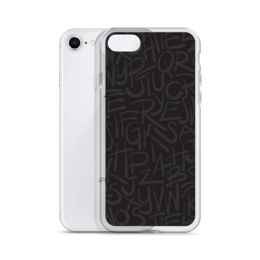 Dark Alphabet - Sustainably Made iPhone Case