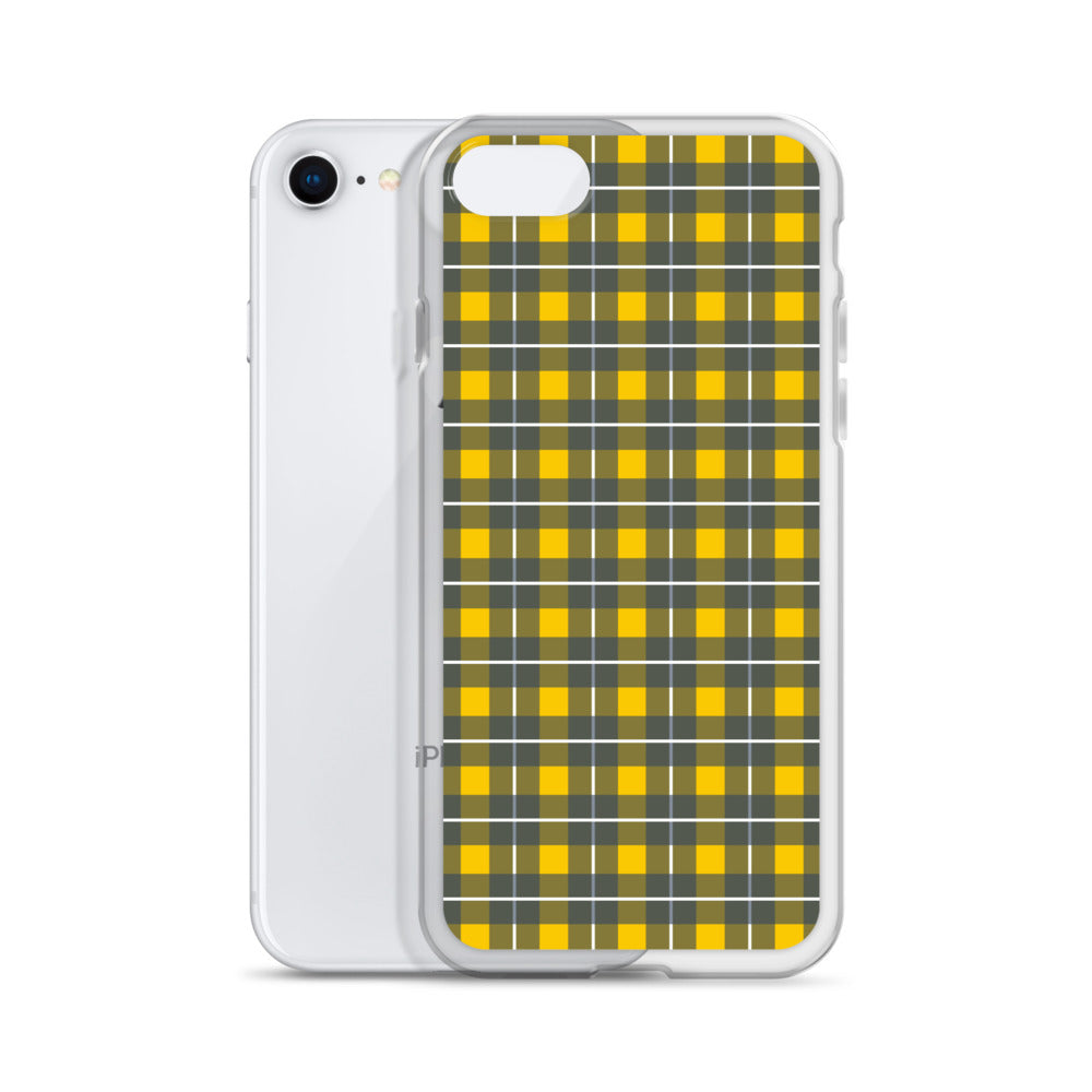 Yellow tartan - Inspired By Harry Styles - Sustainably Made Clear Case for iPhone®