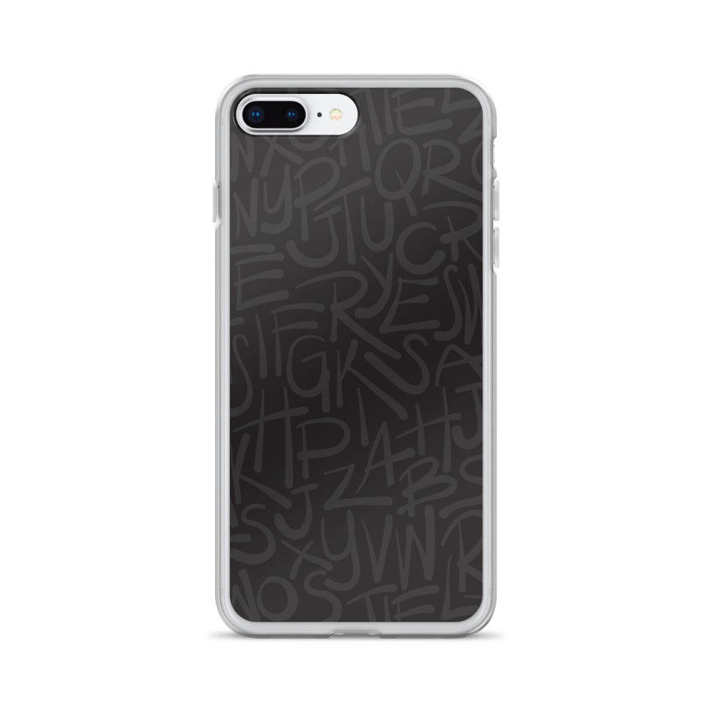 Dark Alphabet - Sustainably Made iPhone Case