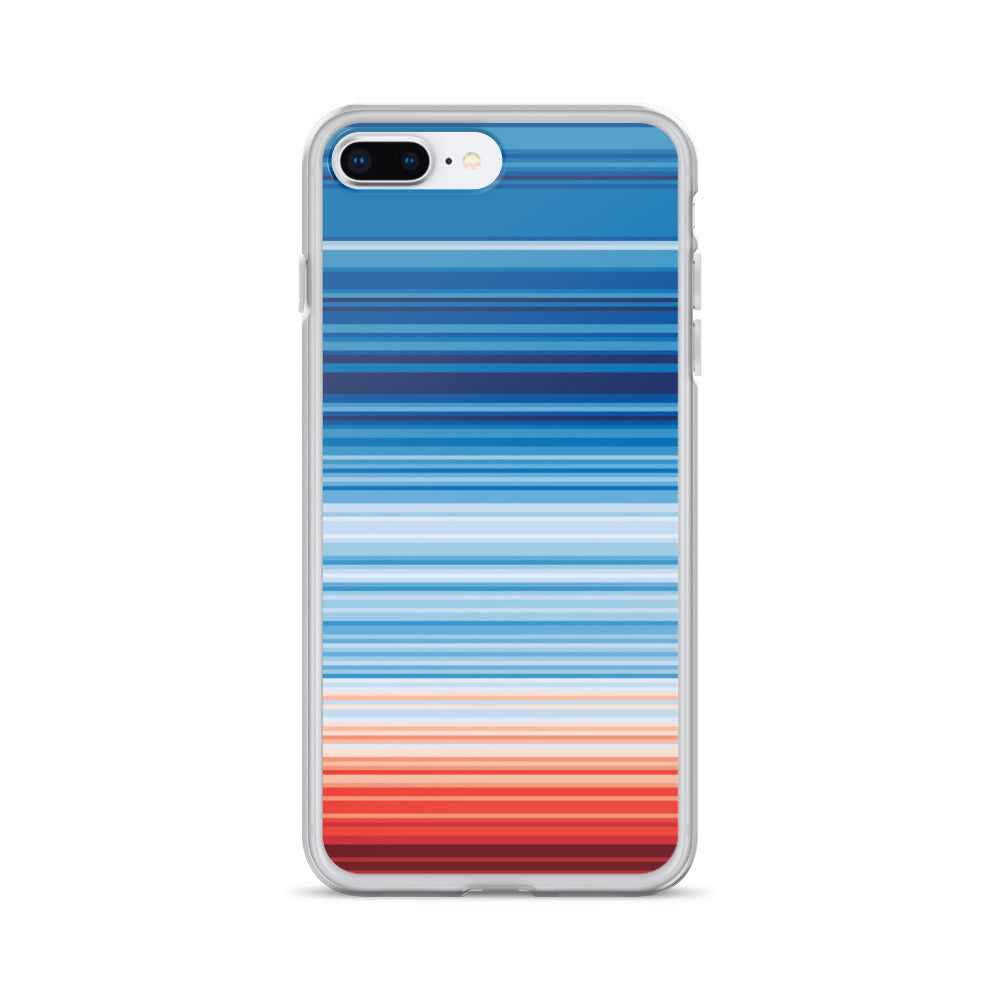 Climate Change Global Warming Stripes - Sustainably Made iPhone Case