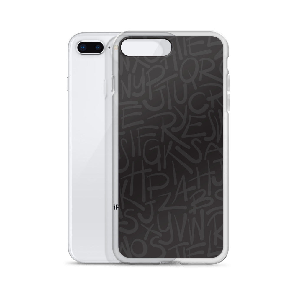 Dark Alphabet - Sustainably Made iPhone Case