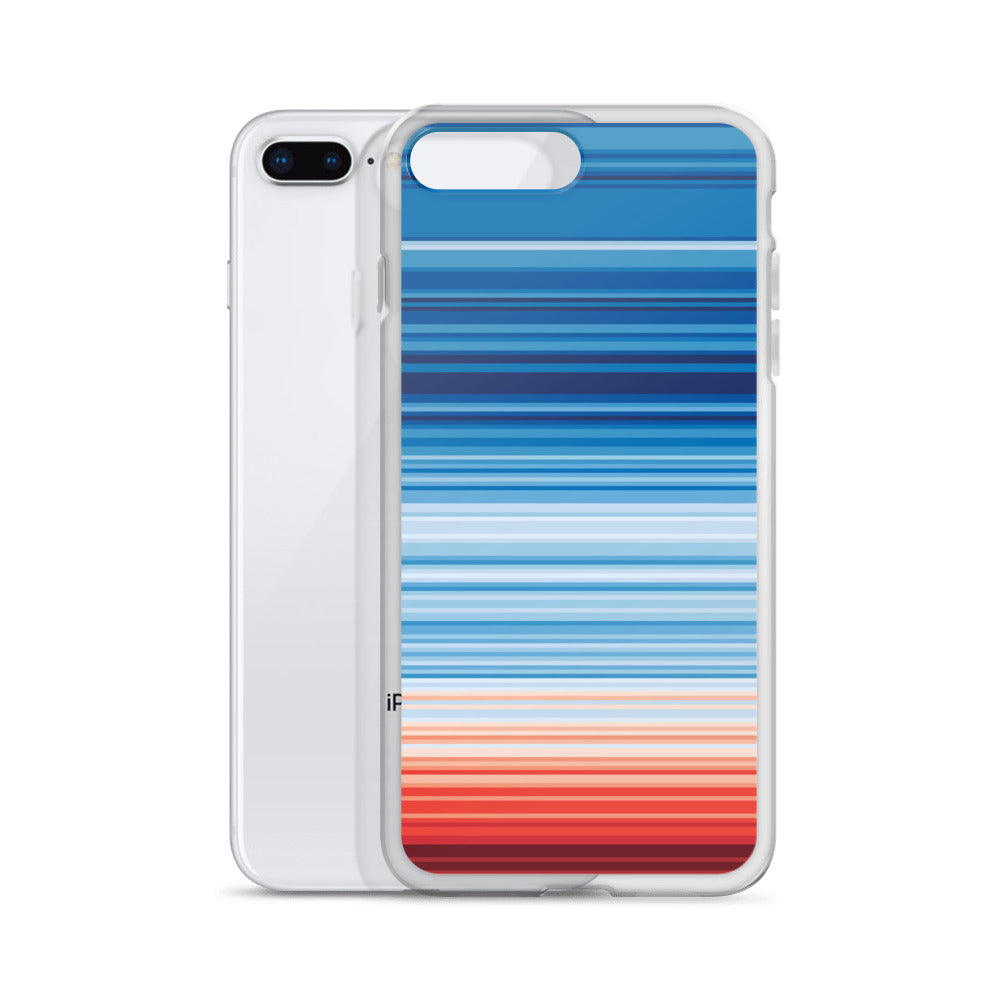 Climate Change Global Warming Stripes - Sustainably Made iPhone Case