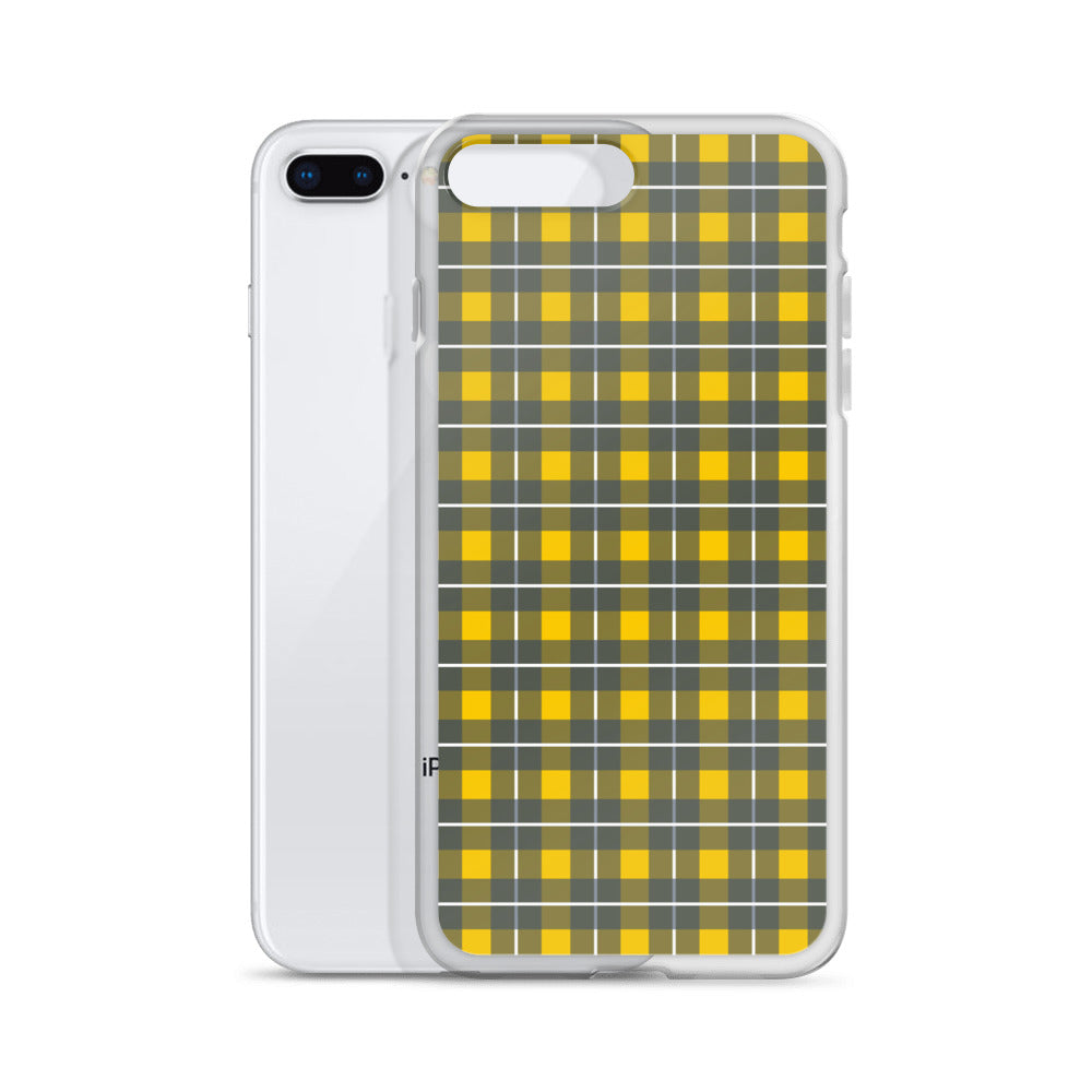Yellow tartan - Inspired By Harry Styles - Sustainably Made Clear Case for iPhone®