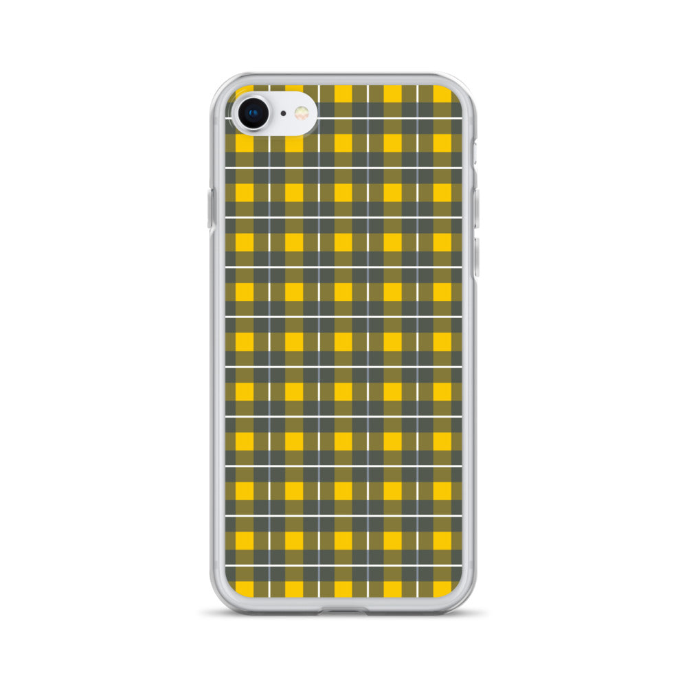 Yellow tartan - Inspired By Harry Styles - Sustainably Made Clear Case for iPhone®