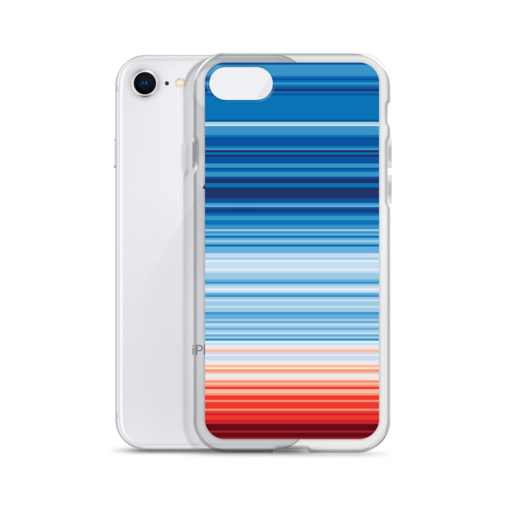 Climate Change Global Warming Stripes - Sustainably Made iPhone Case