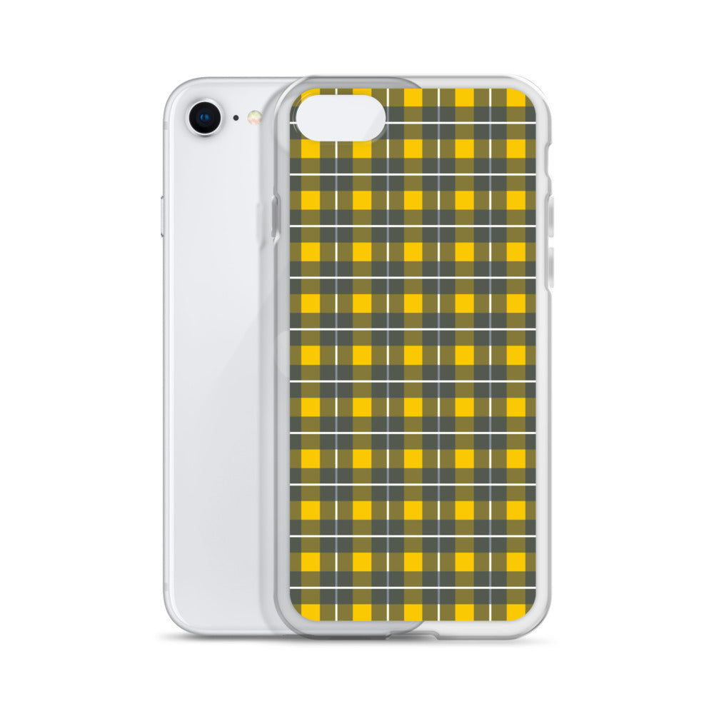 Yellow tartan - Inspired By Harry Styles - Sustainably Made Clear Case for iPhone®