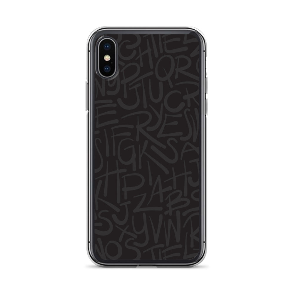 Dark Alphabet - Sustainably Made iPhone Case
