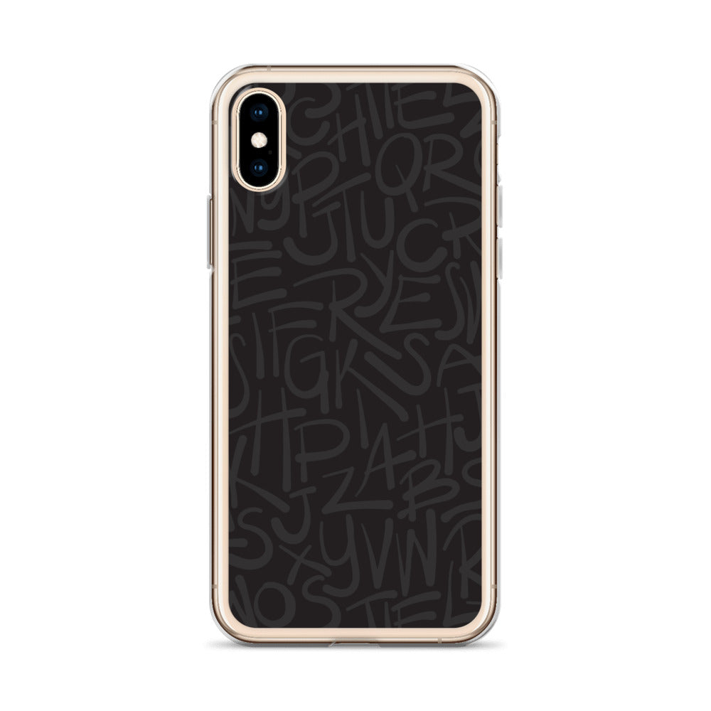 Dark Alphabet - Sustainably Made iPhone Case