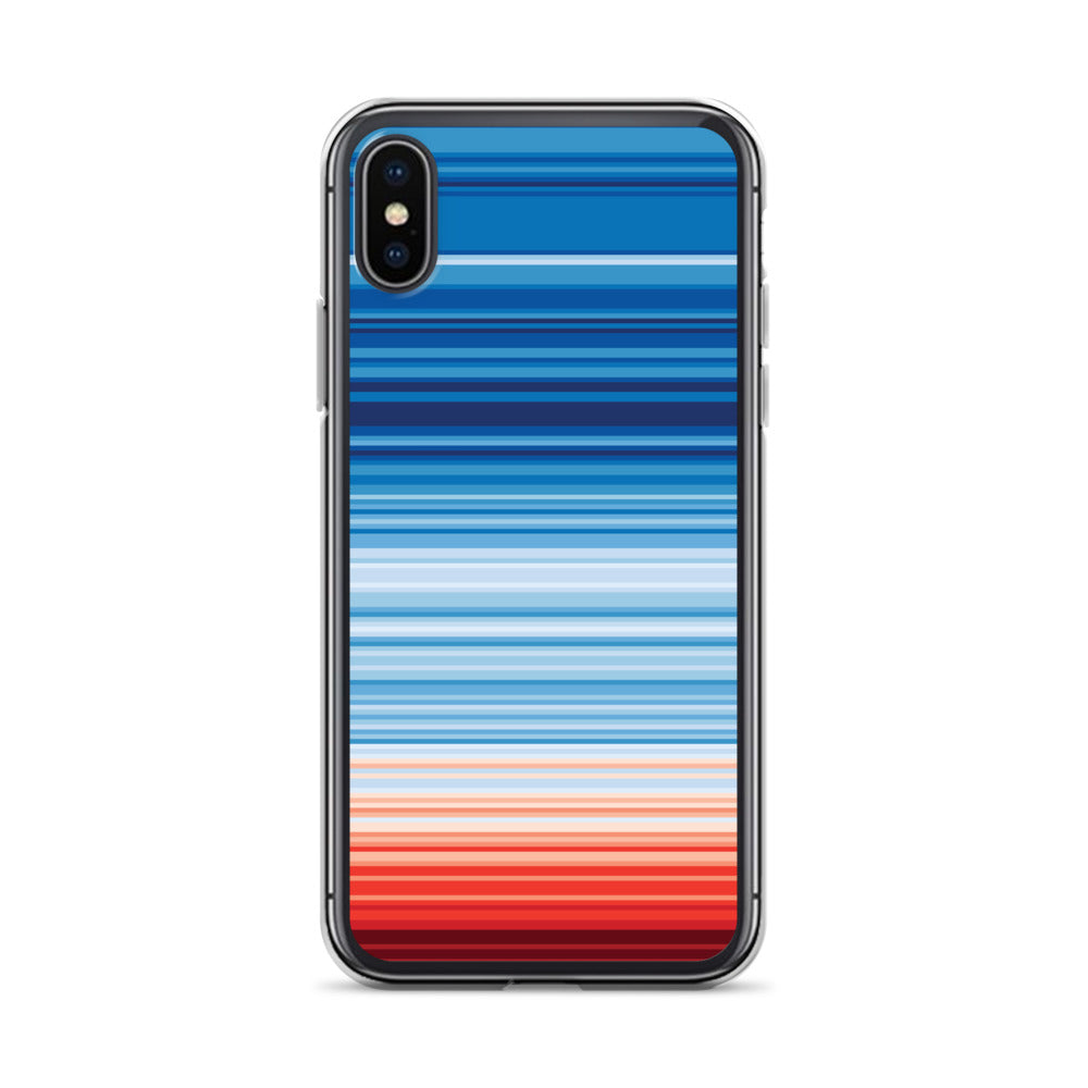 Climate Change Global Warming Stripes - Sustainably Made iPhone Case