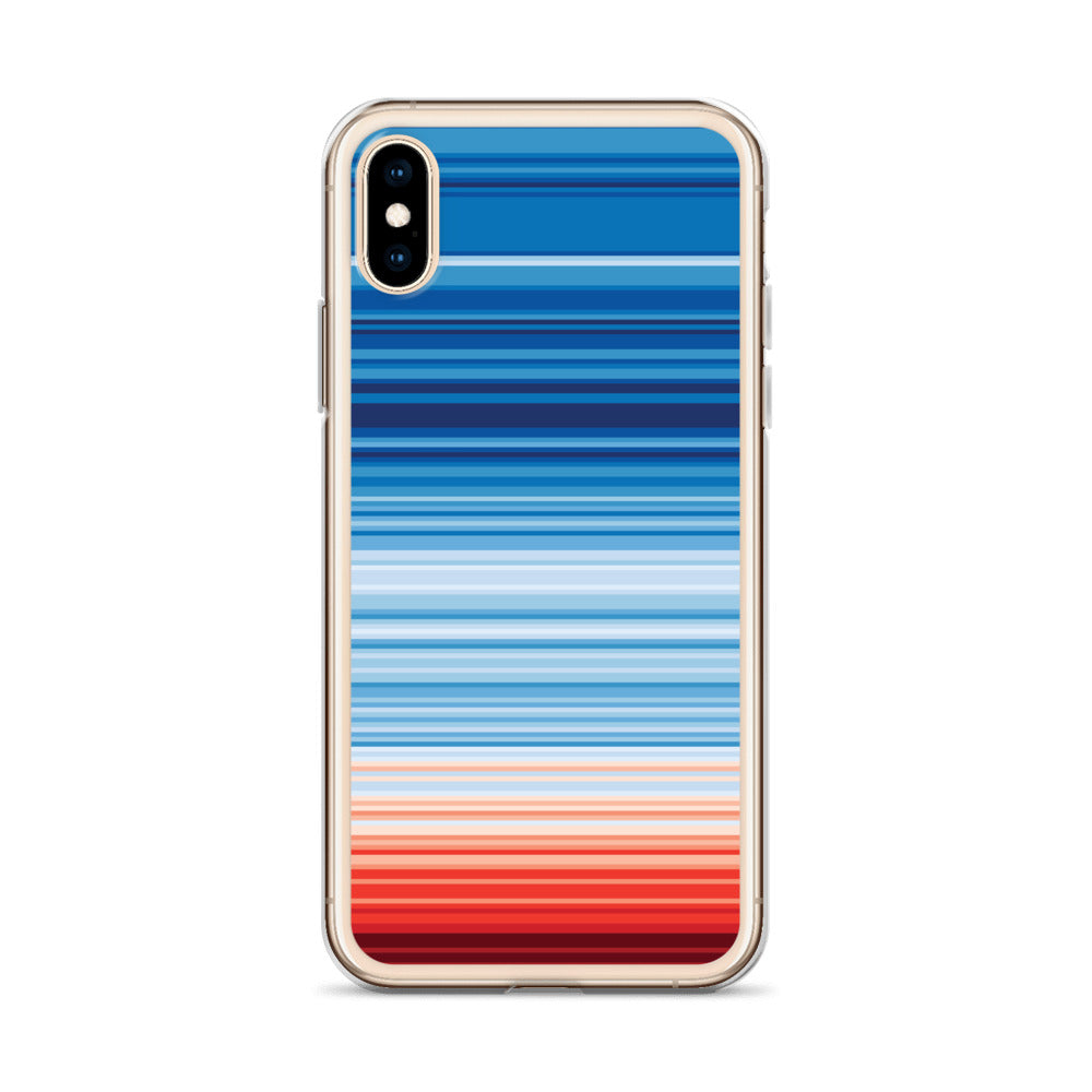 Climate Change Global Warming Stripes - Sustainably Made iPhone Case