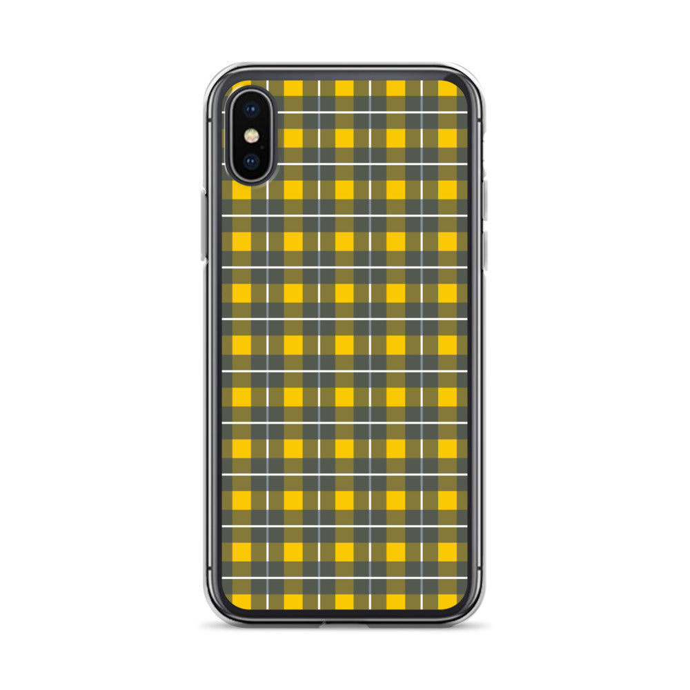 Yellow tartan - Inspired By Harry Styles - Sustainably Made Clear Case for iPhone®