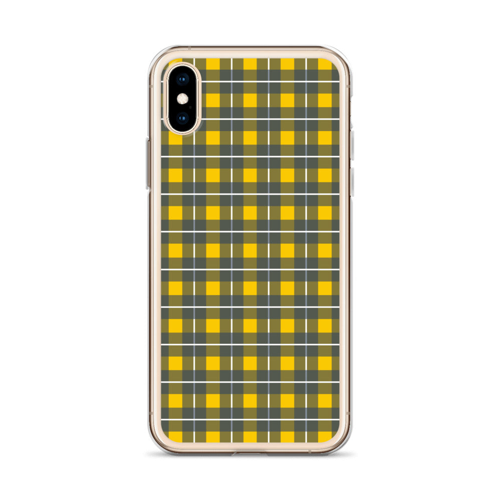 Yellow tartan - Inspired By Harry Styles - Sustainably Made Clear Case for iPhone®
