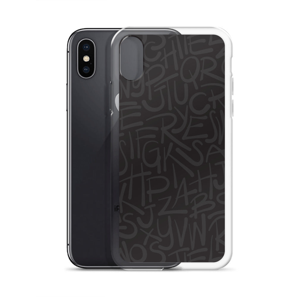 Dark Alphabet - Sustainably Made iPhone Case