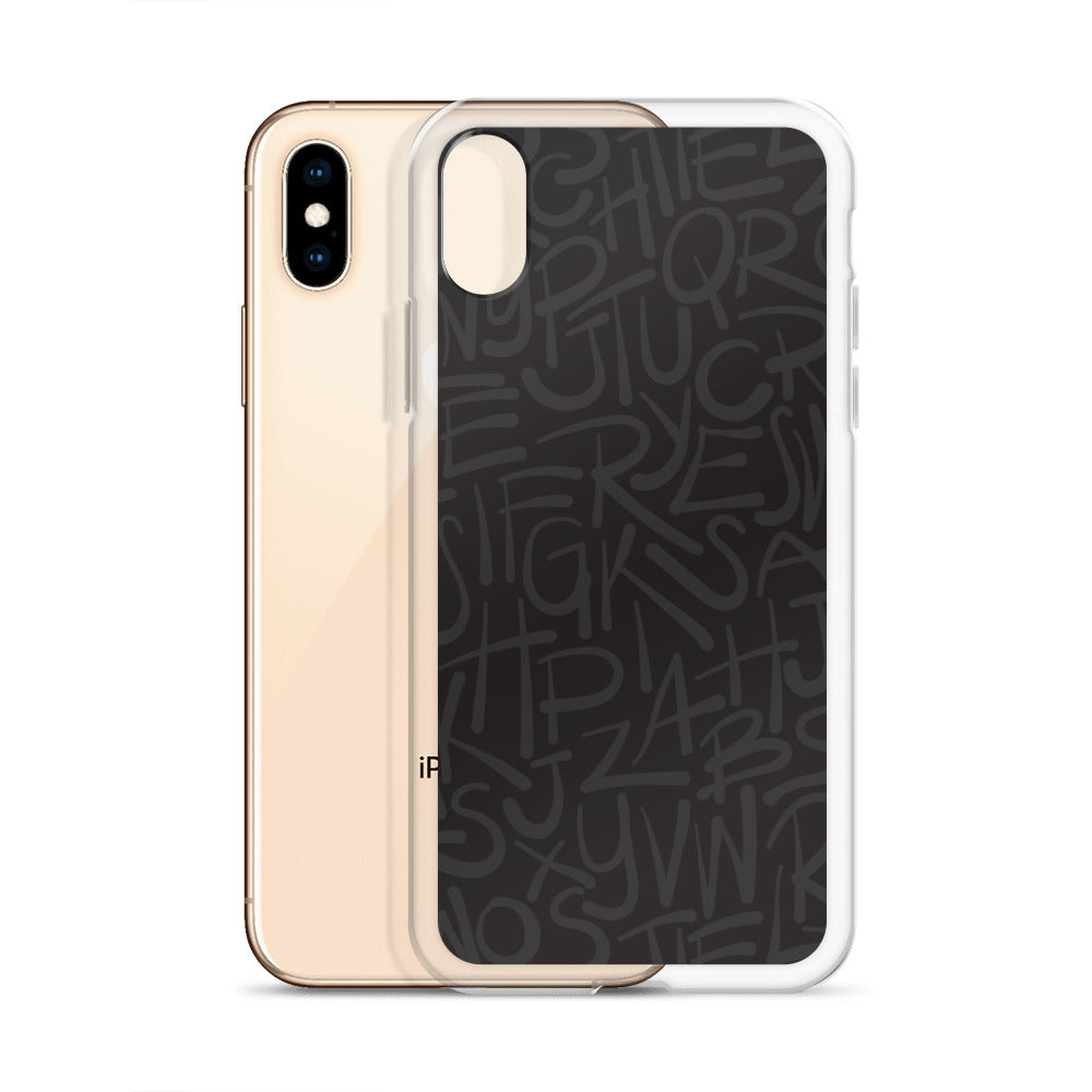 Dark Alphabet - Sustainably Made iPhone Case