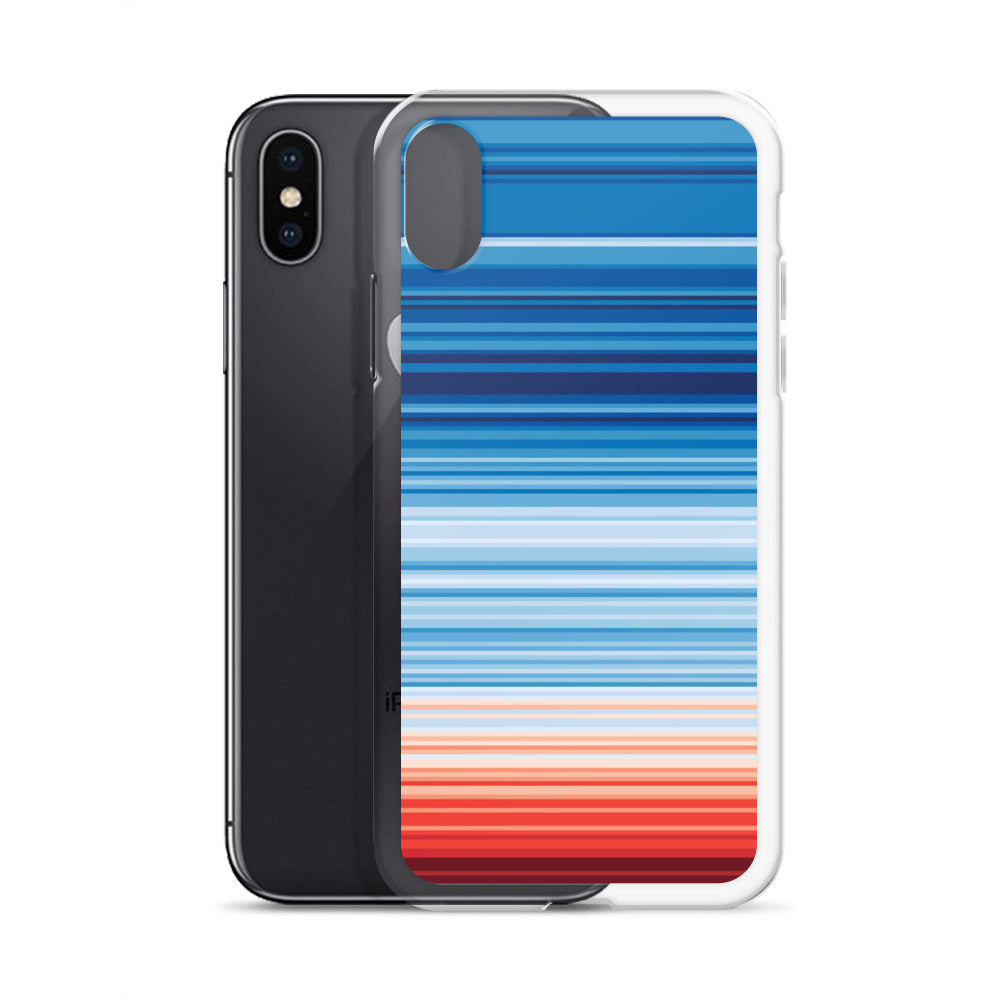 Climate Change Global Warming Stripes - Sustainably Made iPhone Case
