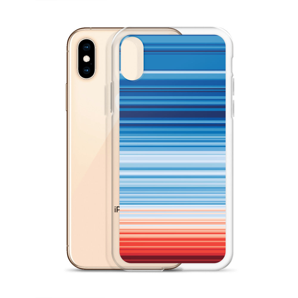 Climate Change Global Warming Stripes - Sustainably Made iPhone Case
