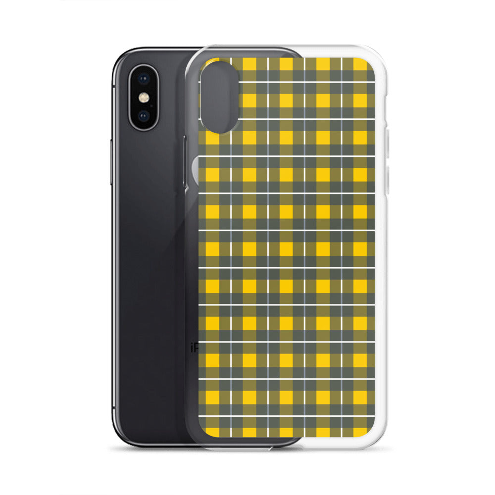 Yellow tartan - Inspired By Harry Styles - Sustainably Made Clear Case for iPhone®