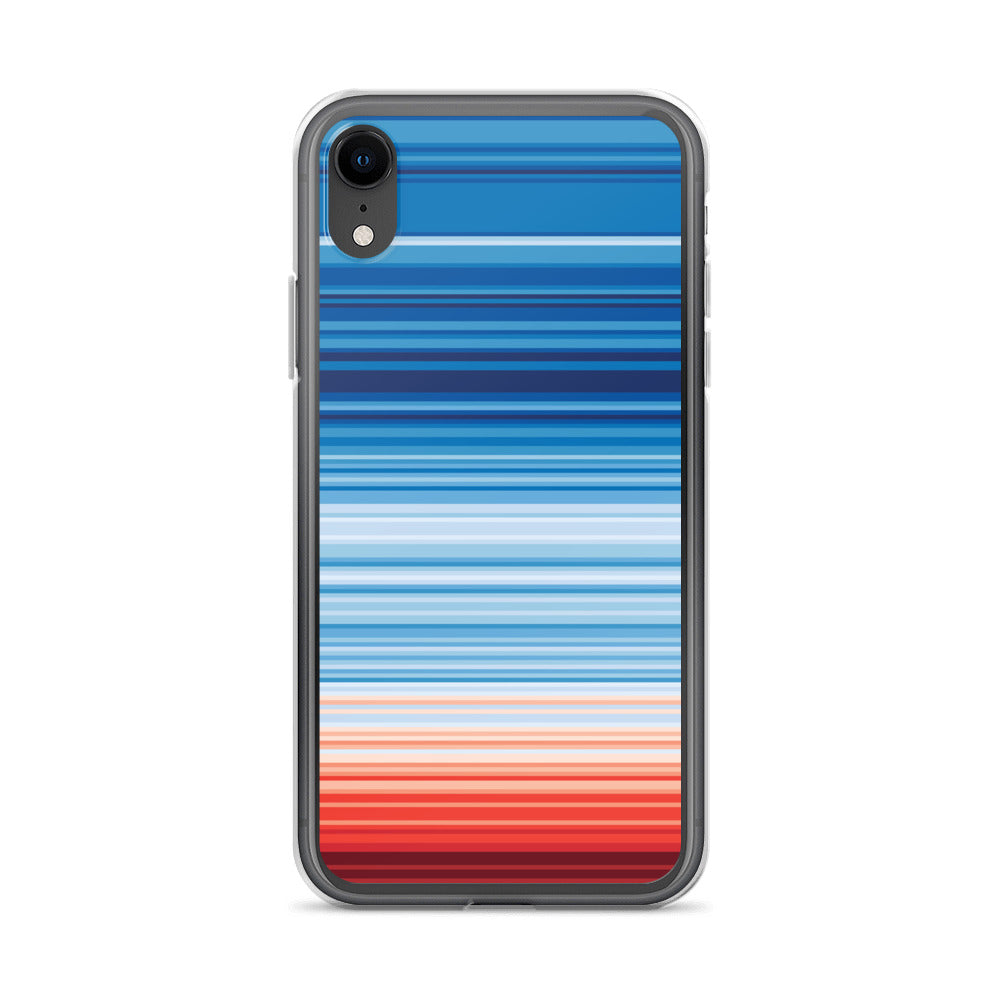 Climate Change Global Warming Stripes - Sustainably Made iPhone Case