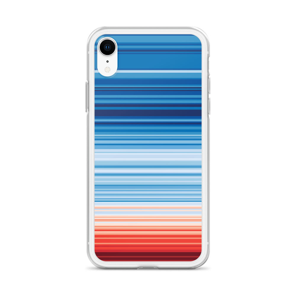 Climate Change Global Warming Stripes - Sustainably Made iPhone Case