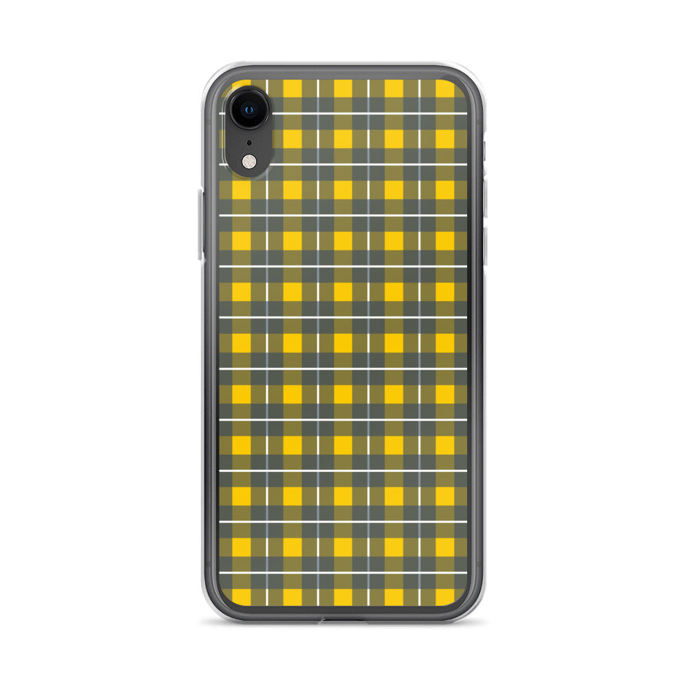 Yellow tartan - Inspired By Harry Styles - Sustainably Made Clear Case for iPhone®