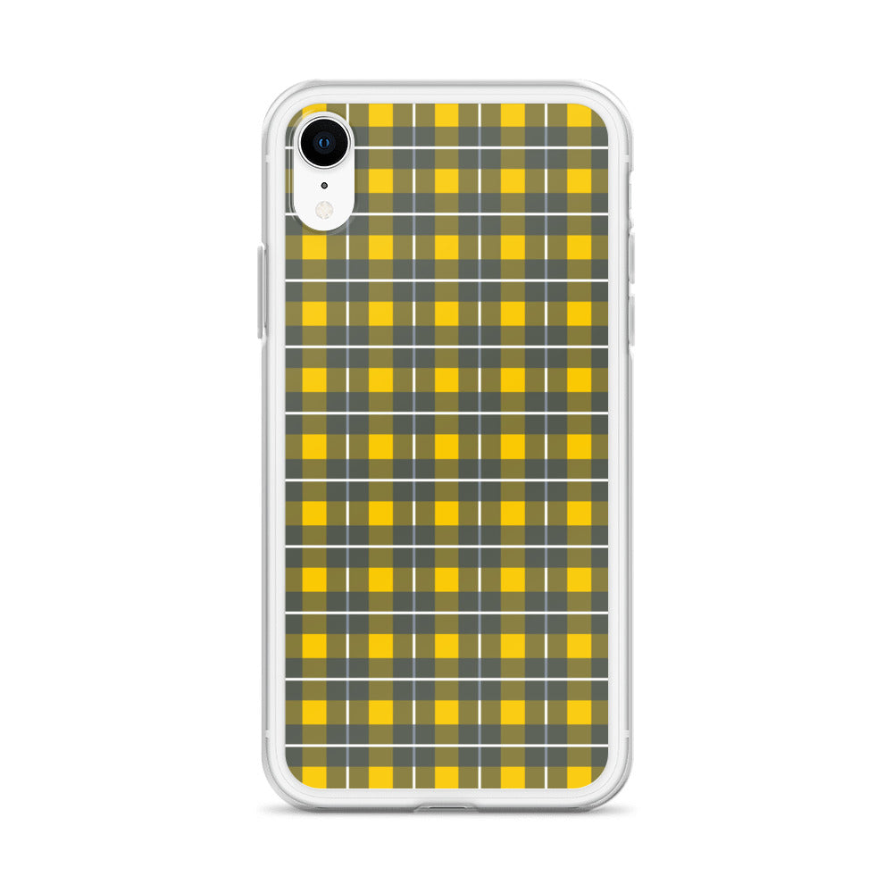 Yellow tartan - Inspired By Harry Styles - Sustainably Made Clear Case for iPhone®