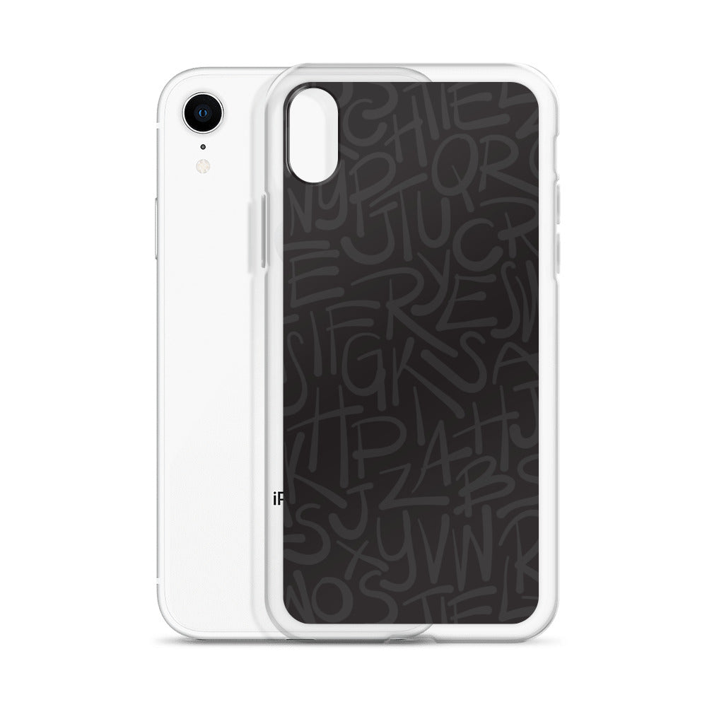 Dark Alphabet - Sustainably Made iPhone Case